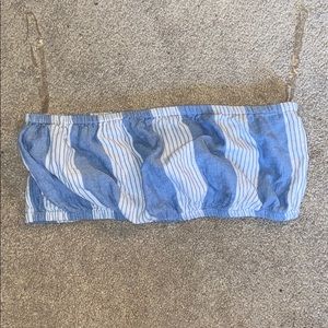 American Eagle Striped Tube Top